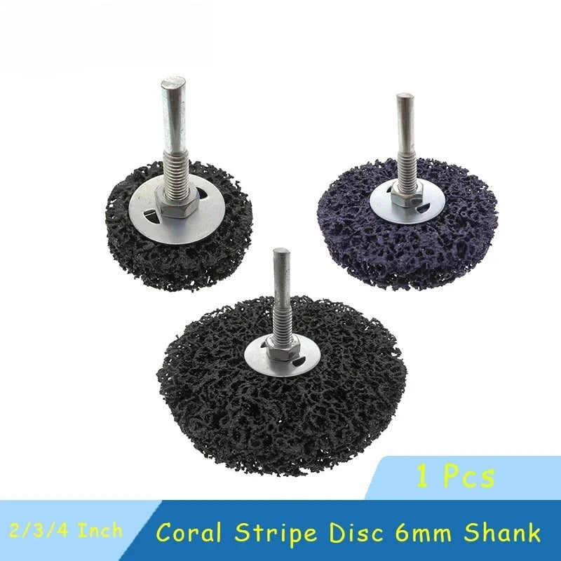 2/3/4 Inch Strip Abrasive Wheel With 6mm Shank Rotary Polishing Disc For Rust Paint Removal Metal Surface Derusting Power Tool Oasis Select