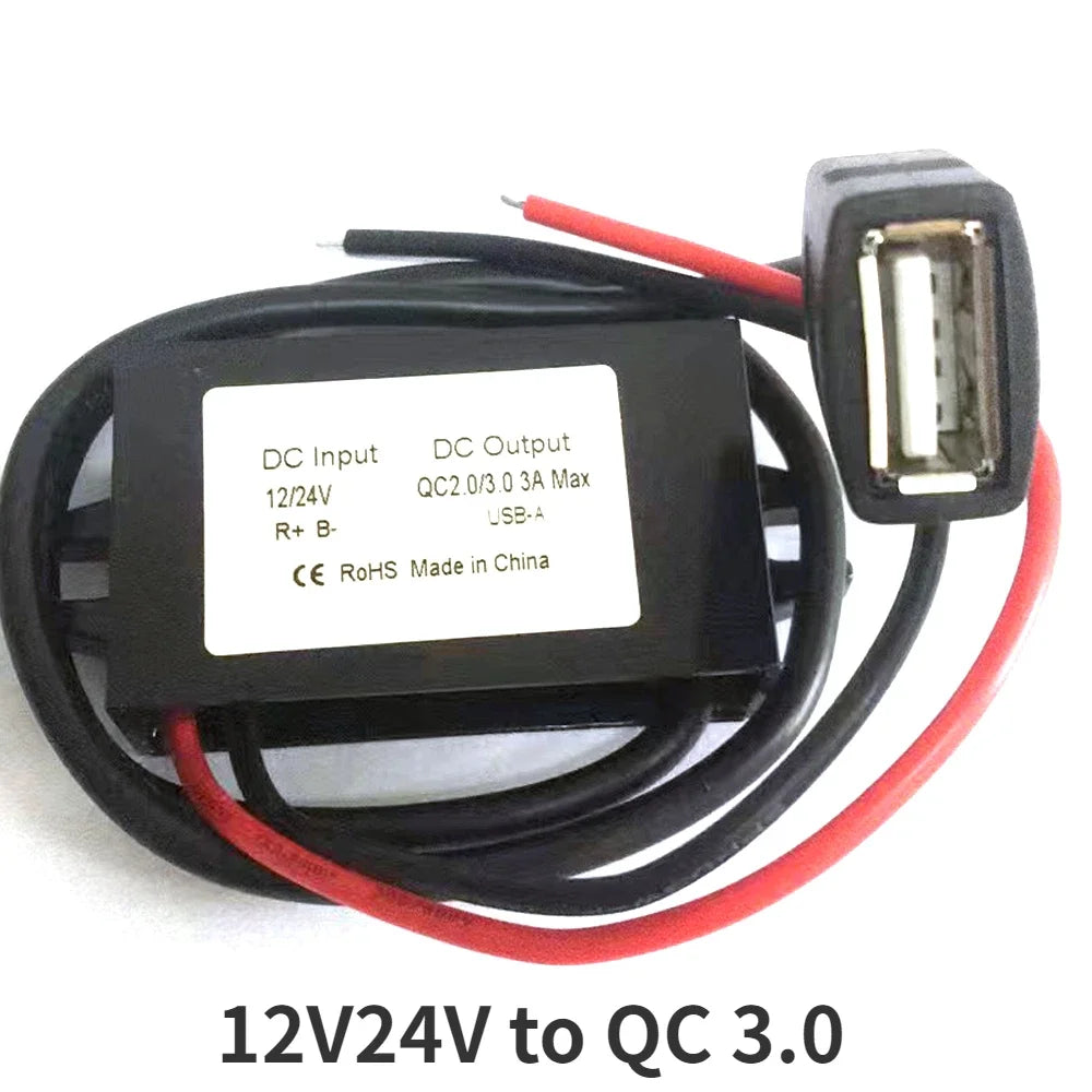 12V24V to 5V 3A Car Power Converter Mini Micro USB Output Adapter Step Down Voltage Power Supply DC-DC with Reverse Protection Oasis Select QC 3.0 12V24V 5V 3A|China Mainland
