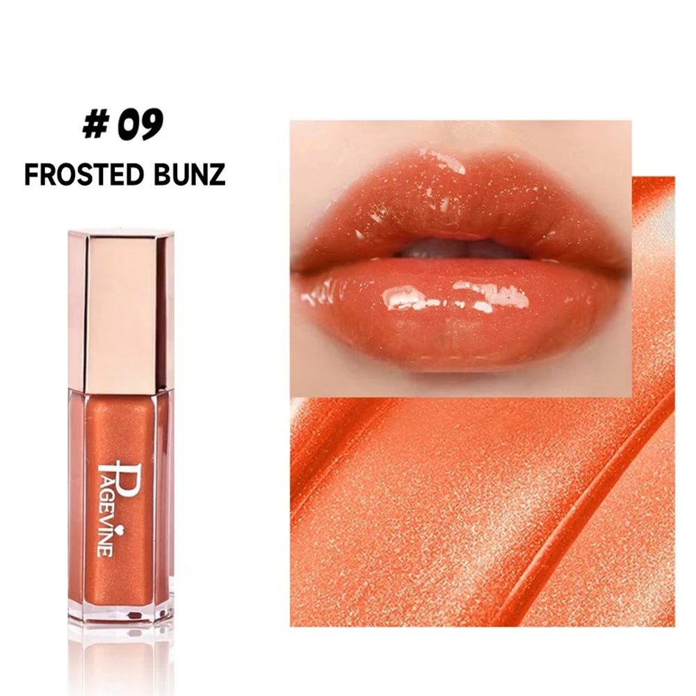 Shimmer Glitter Moisturizing Lip Gloss Multiple Pearly Shades Plump Full Pout Lip Liquid Lightweight Comfort Lip Makeup Oasis Select 09