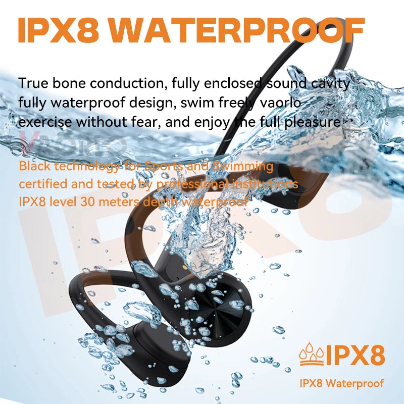New-X7 Bone Conduction Wireless Headphone Bluetooth 5.4 IPX8 Waterproof Swim Headset 32GB MP3 Player HIFI Music Sports Earphone Oasis Select