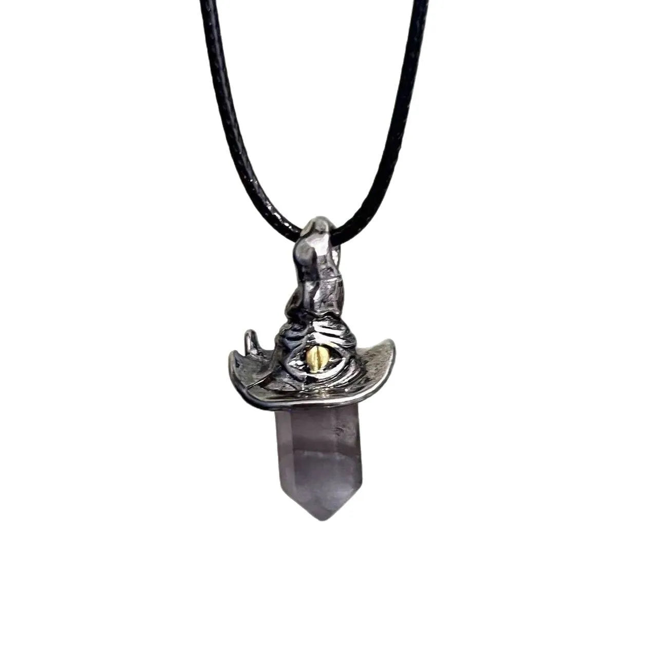 Halloween Crystal Pendant Necklace Single Eye Design Gothic Daily Wear Jewelry Retro Fantasy Charm Accessory For Men Women Oasis Select black
