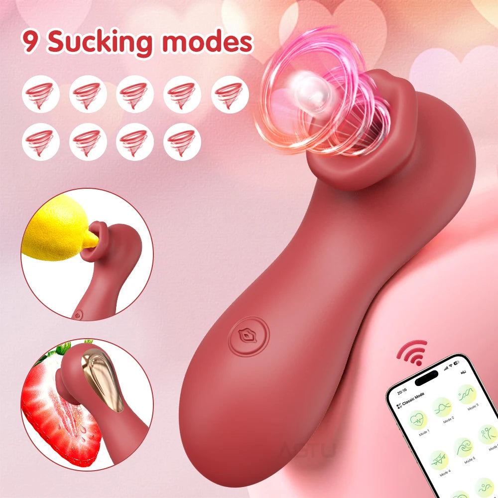 Sucking Vibrator APP Control Clitoris Sucker Female Clitoral Nipple Oral Vacuum Stimulator Massager Sex Toy for Women Adult 18+ Oasis Select