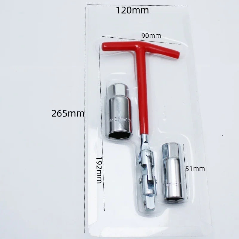 1Pcs 3 in 1 Car Motorcycle Repairing Tool Car Tool Kit Spark Plug Removal Tool Socket Wrench 16Mm /18Mm/21Mmt-Handle Wrench Oasis Select 3Pcs