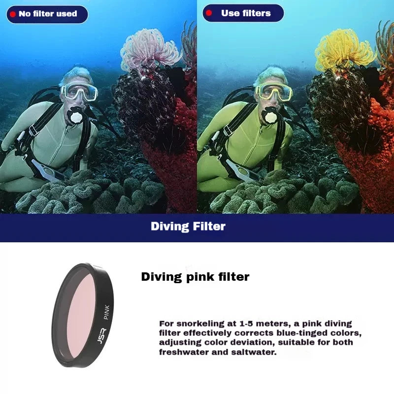 JSR Filters for DJI Osmo Action 5 Pro/4/3 – UV CPL ND Set
