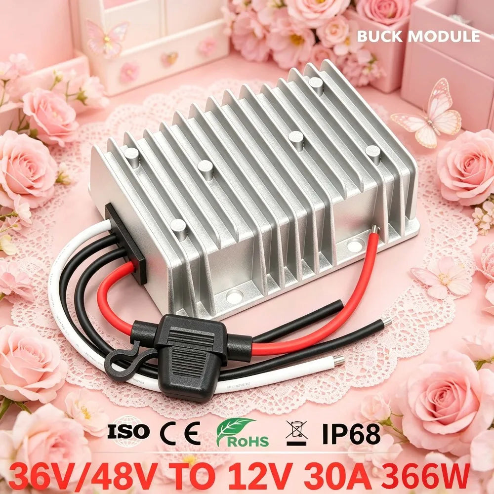 36V 48V to 12V 30A 360W New High Efficiency Buck Module DC DC Step Down Converter CE RoHS with Fuse Voltage Reducer Oasis Select Default Title
