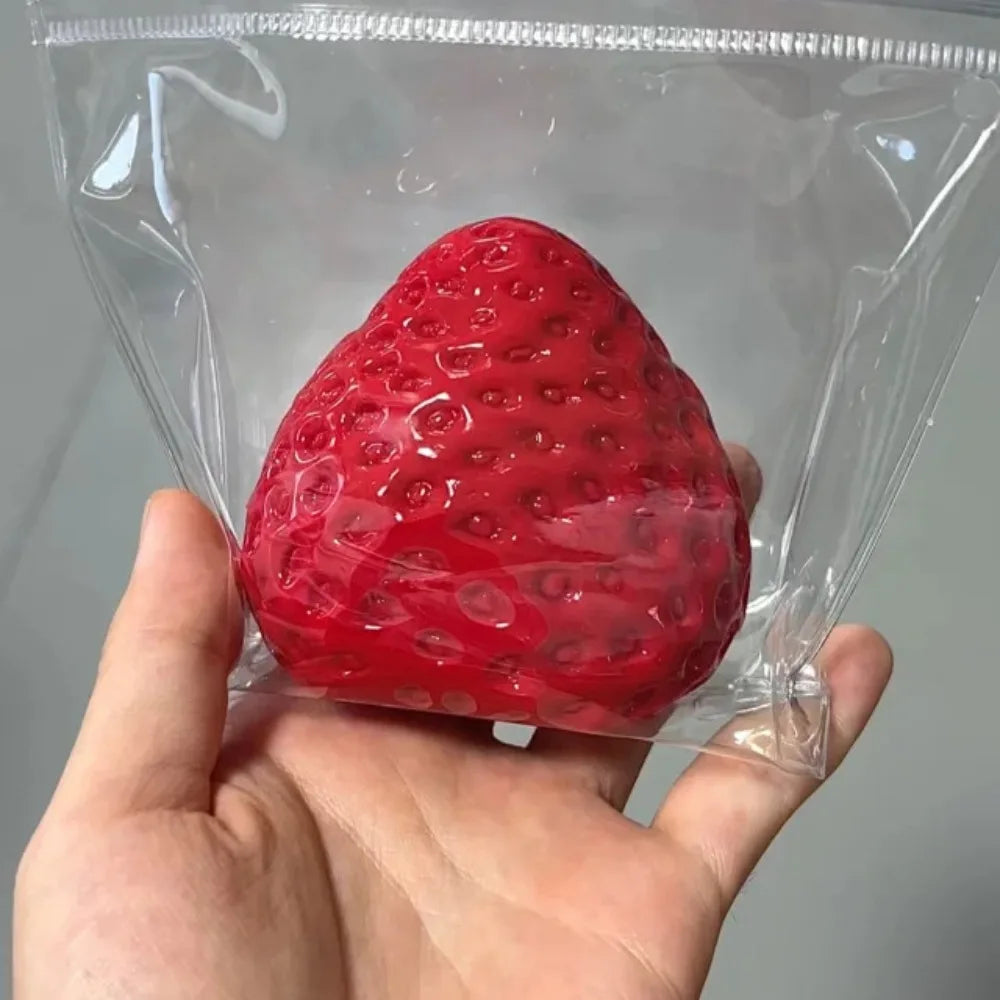 Strawberry Taba Squishy Fidget Toy - Slow Rebound Stress Relief Toy for Kids, Adults, Office & Party Favors - Squeeze Gift Oasis Select