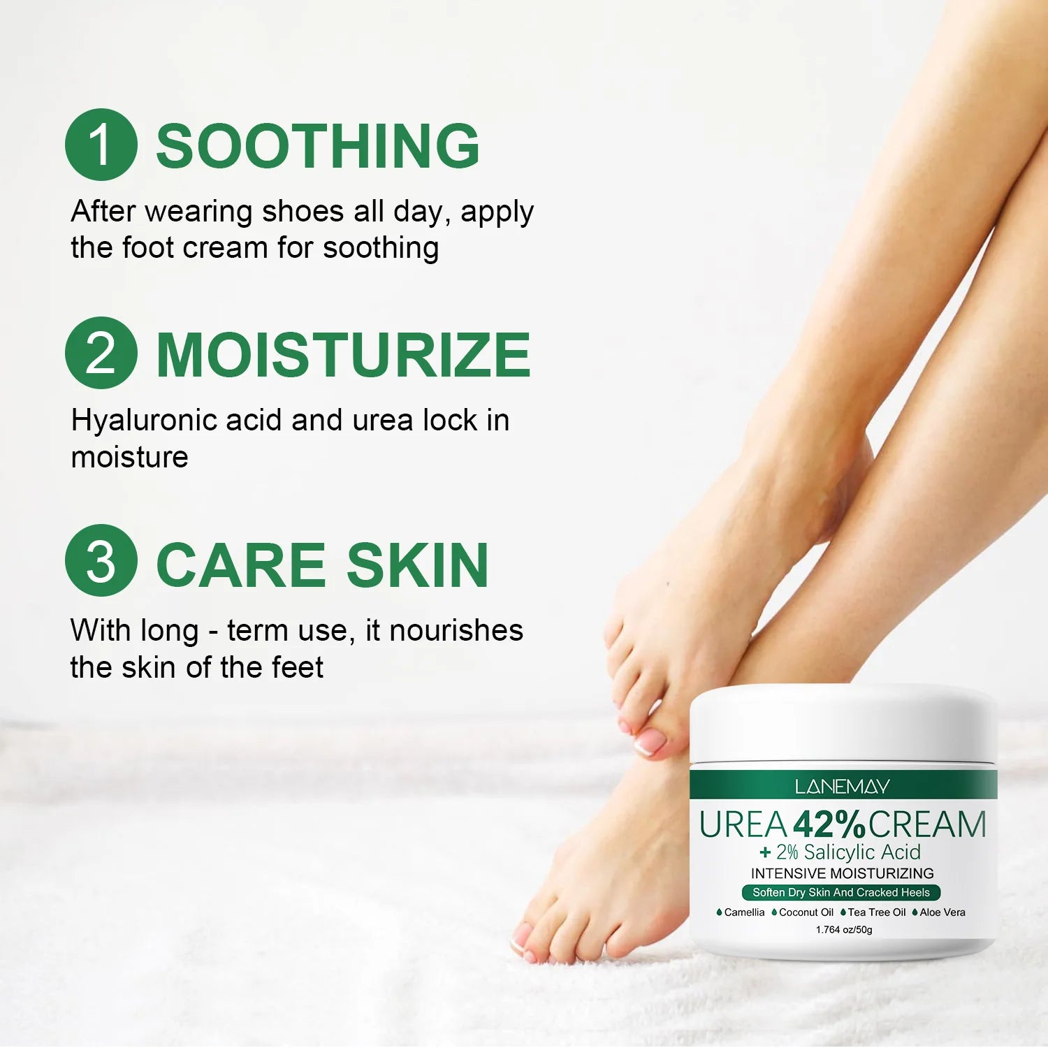 2-Pack 42% Urea & Salicylic Acid Hand & Foot Cream | Deep Moisture