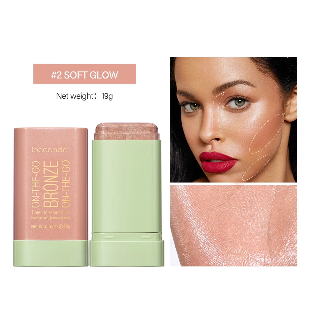 Make Up Functional Blush Stick Easy Color Rouge Blusher Cream Waterproof High Color Rendering Brightening Skin Tone Hot Oasis Select 2 SOFT GLOW