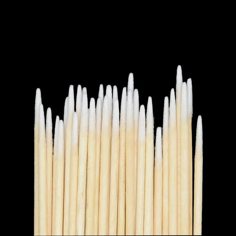 100/300/600pcs Disposable Nail Wood Cotton Swab Clean Sticks Lint-Free Wood Nail Cleaning Bud Wooden Tip Nail Polish Remover Oasis Select