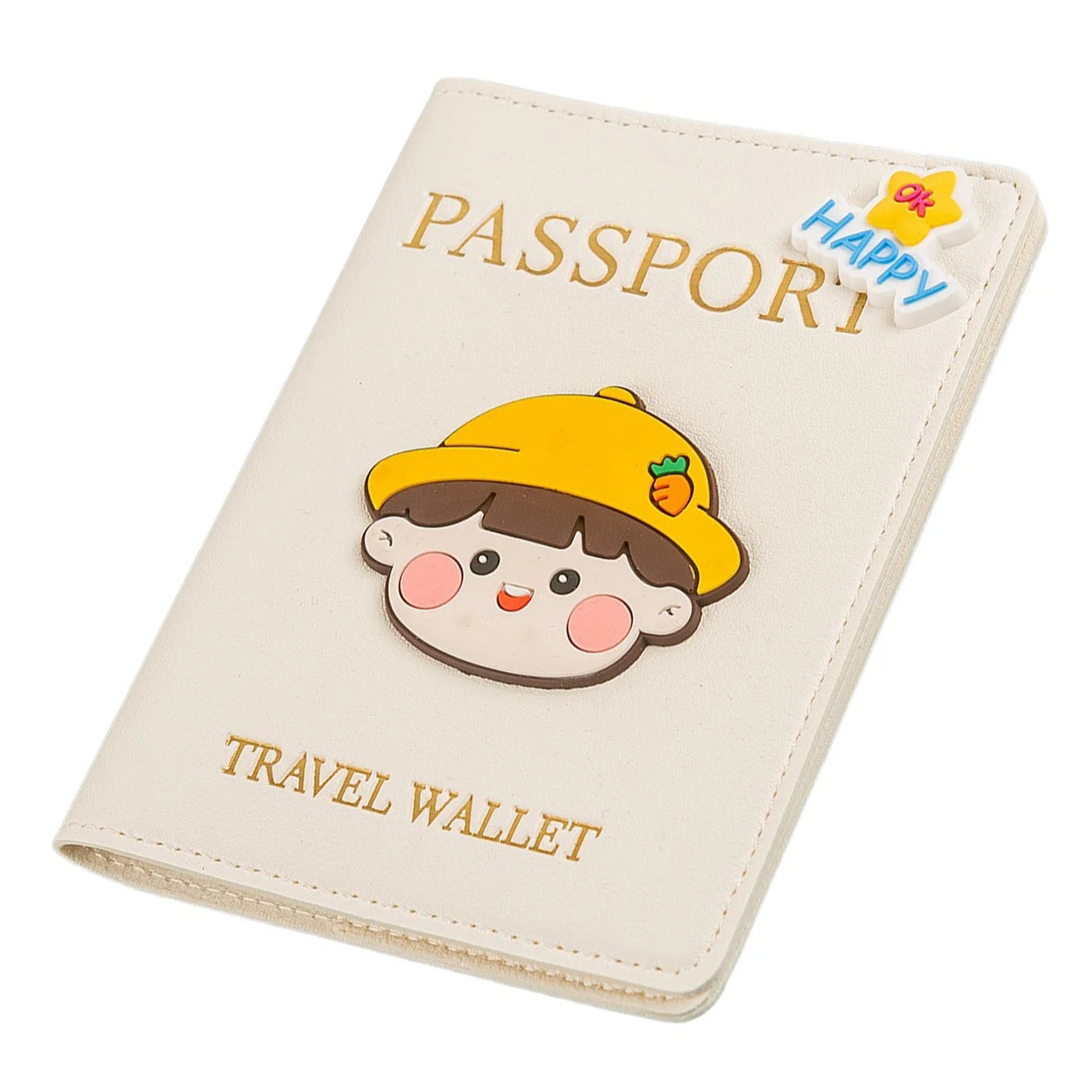 PU Leather Passport Cover | Cartoon Travel Document Holder