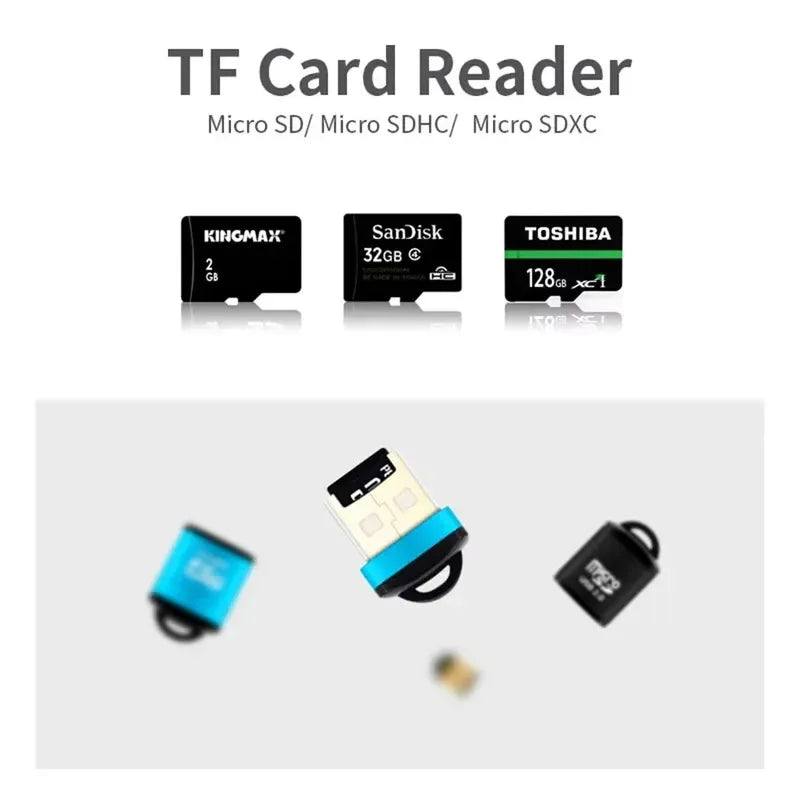 1/2/3pcs Mini High Speed USB 2.0 Card Reader SD Memory Card Adapter For PC Computer Laptop Notebook Car Micro SD Card Reader Oasis Select