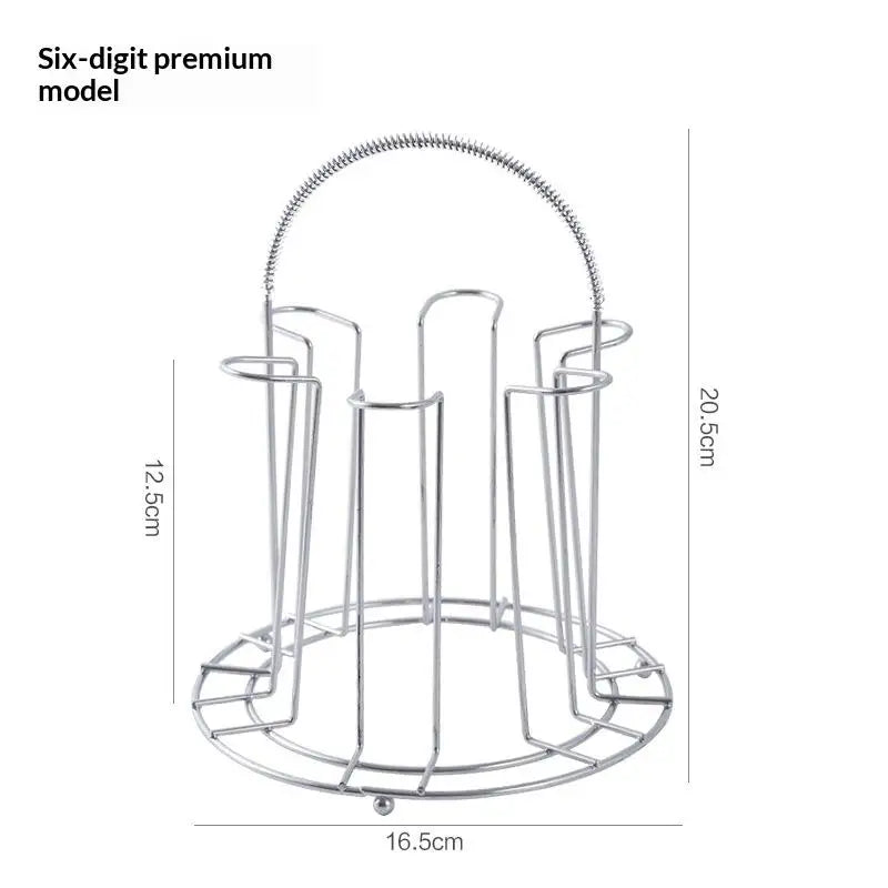 Hanging Cup Rack – Dustproof Tea & Glass Cup Drainer Storage