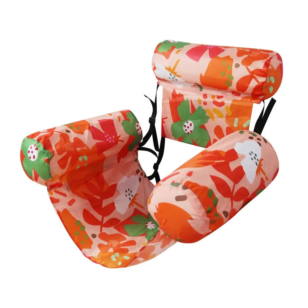 Portable Foldable Inflatable Water Hammock, Comfortable Pool Lounge Chair, Heavy-Duty Floating Recliner Bed for Adults Swimming Oasis Select 04
