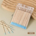 100pcs Micro Wood Cotton Swab Eyelash Extension Tools Tatoo Microblading Cleaning Wooden Sticks Cosmetic Cotton Brush Buds Tip Oasis Select WW-04