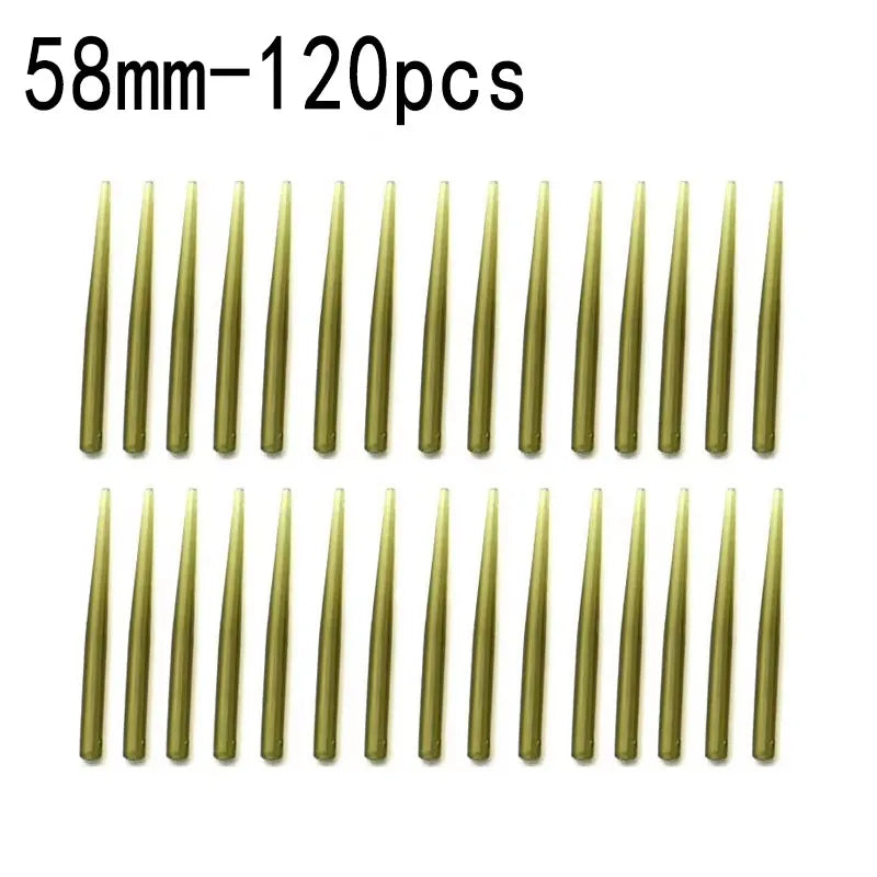 30-150pcs Carp Fishing Anti Entanglement Sleeve Accessories, Helicopter Drilling Rig Oil Pipe Hook Rotating Connector Sleeve Oasis Select 58mm-120pcs