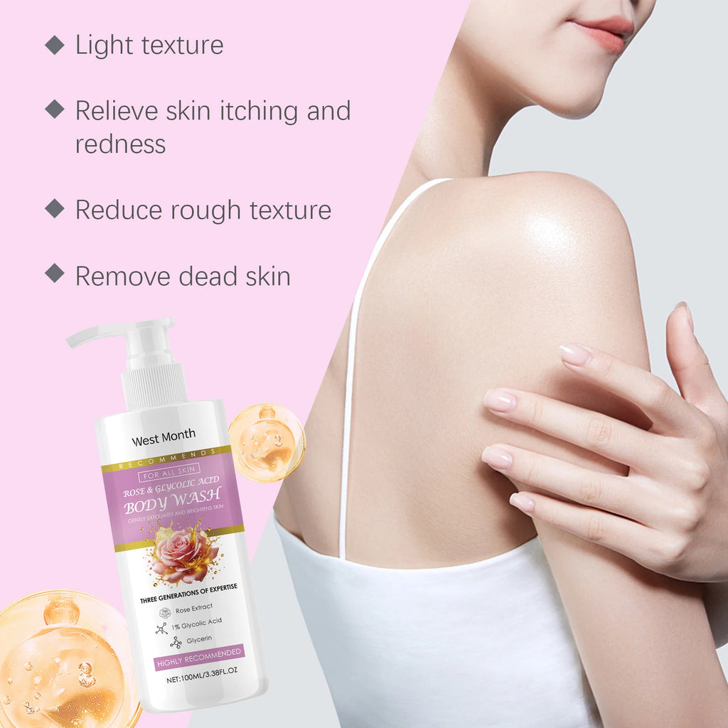WEST MONTH Exfoliating Shower Gel – Brighten & Smooth 100ml