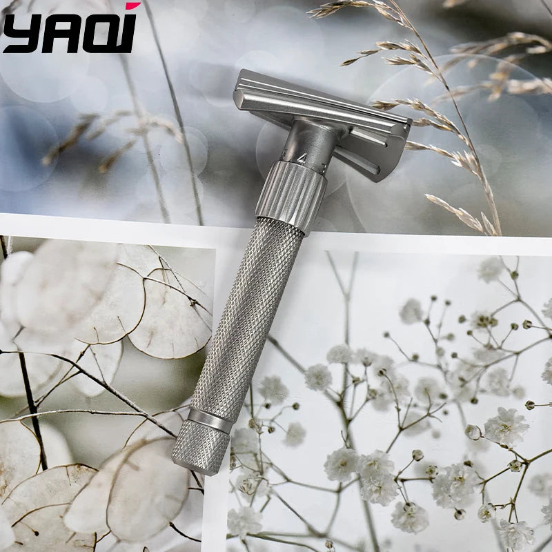 2026 Latest Model ！Yaqi Matte Torqx Stainless Steel Slant Adjustable Safety Razor - Classic Shaving Tool for Precision Grooming