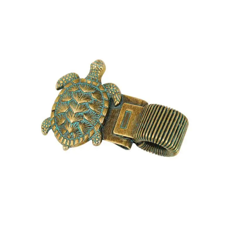 Retro Sea Turtle Metal Pen Clip Spring Loaded Durable Pen Holder for Notebook Diary Hiking Travel Journal Accessory Oasis Select