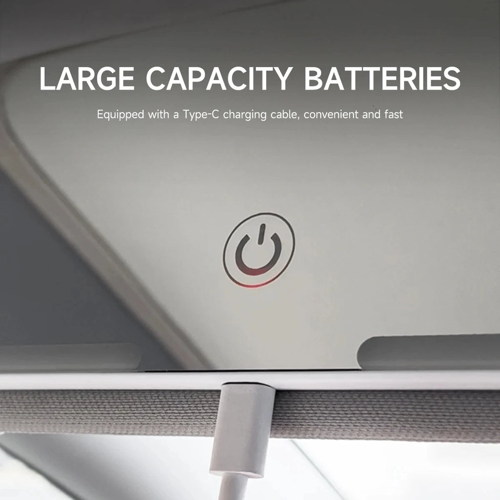 LED Car Sun Visor Vanity Mirror | 3 Modes, Rechargeable