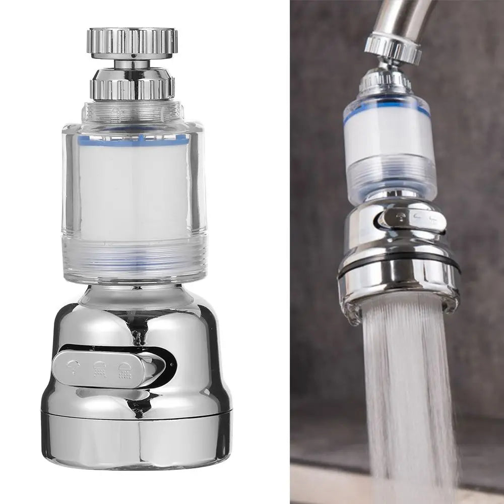 3 Modes Water-saving Tap Filter Head Diffuser Purify Conn Adjustable Faucet Nozzle Kitchen 360° Rotation Swivel Sprayer Aerator Oasis Select