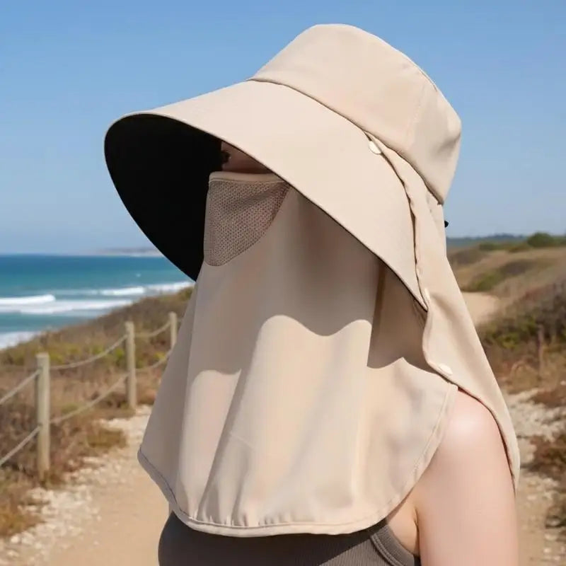 Wide Brim Sunscreen Fisherman Hat for Women Men Outdoor Lightweight UV Protection Sun Hat Breathable Summer Beach Accessory Oasis Select