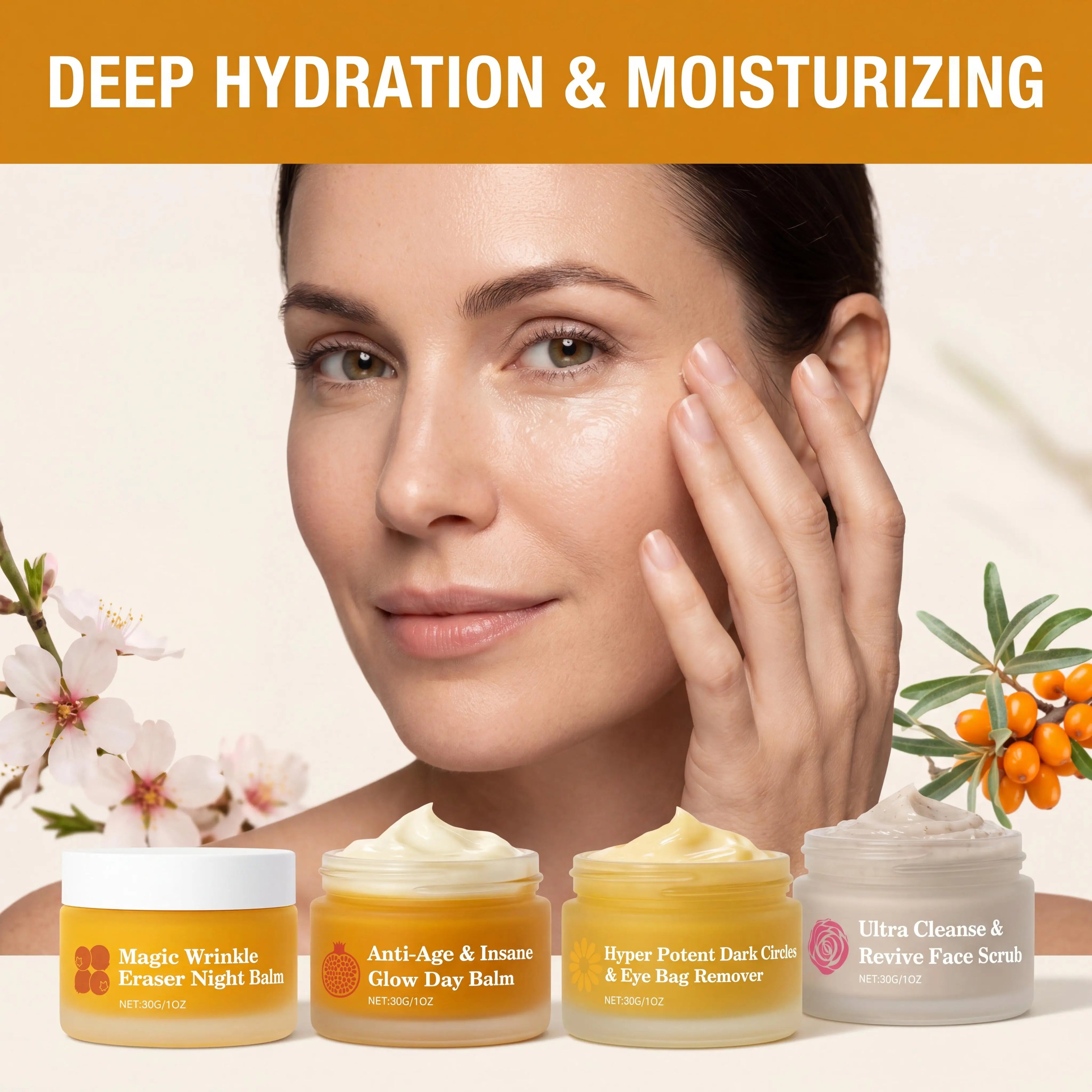 Day & Night Skincare Set – Moisturizing, Brightening & Eye Care Skincare Gift Set Oasis Select