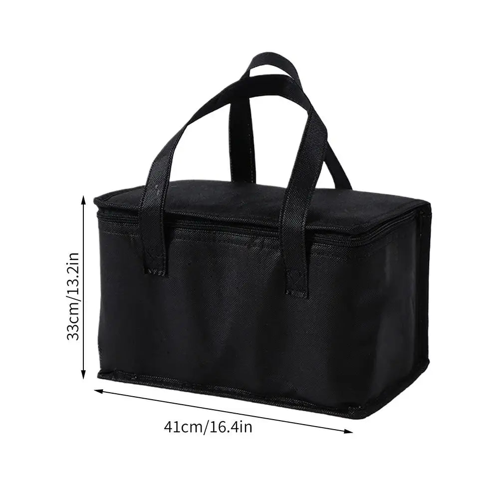 Portable Large Insulated Picnic Bags Thermal Food Cooler Tote for Outdoor Camping Beach Leakproof Cooler Bag with Zipper Oasis Select Black