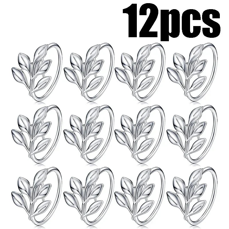 60-Pack Gold Elk Christmas Napkin Rings – Festive Table Decor