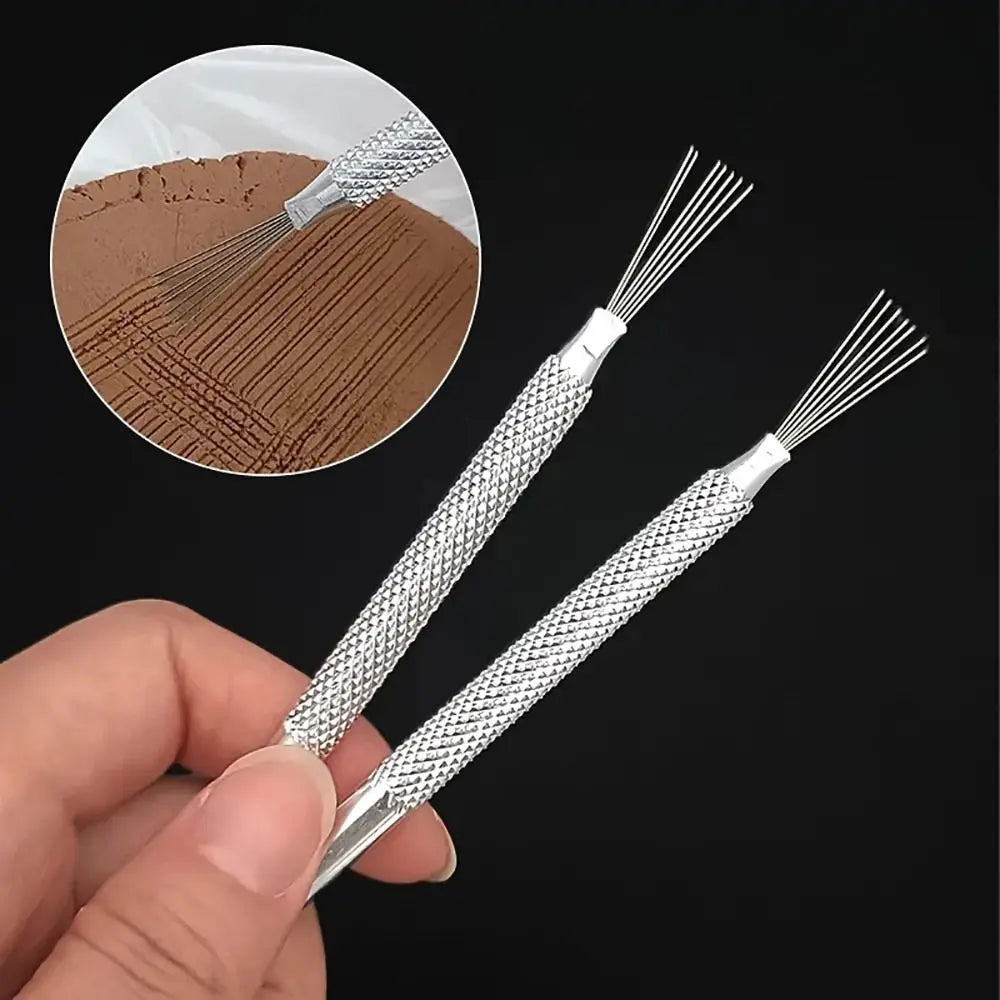 7-Pin Clay Texture Brush | Polymer & Pottery Sculpting Tool