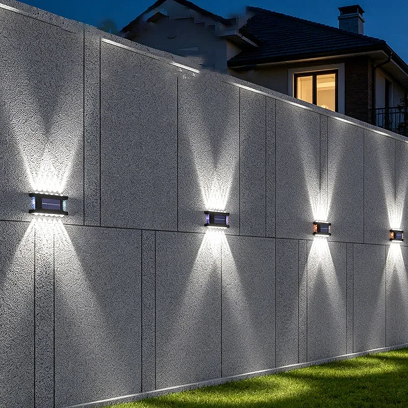1-5PCS Solar Wall Wash Lights Outdoor IP65 Waterproof LED Warm White Landscape Lighting for Garden Yard Patio Ambient Decor Oasis Select