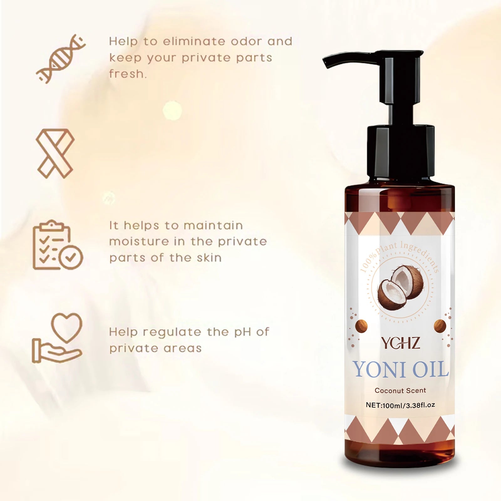 Yoni Oil Intimate Care Essential Oil – Coconut Scent 100ml
