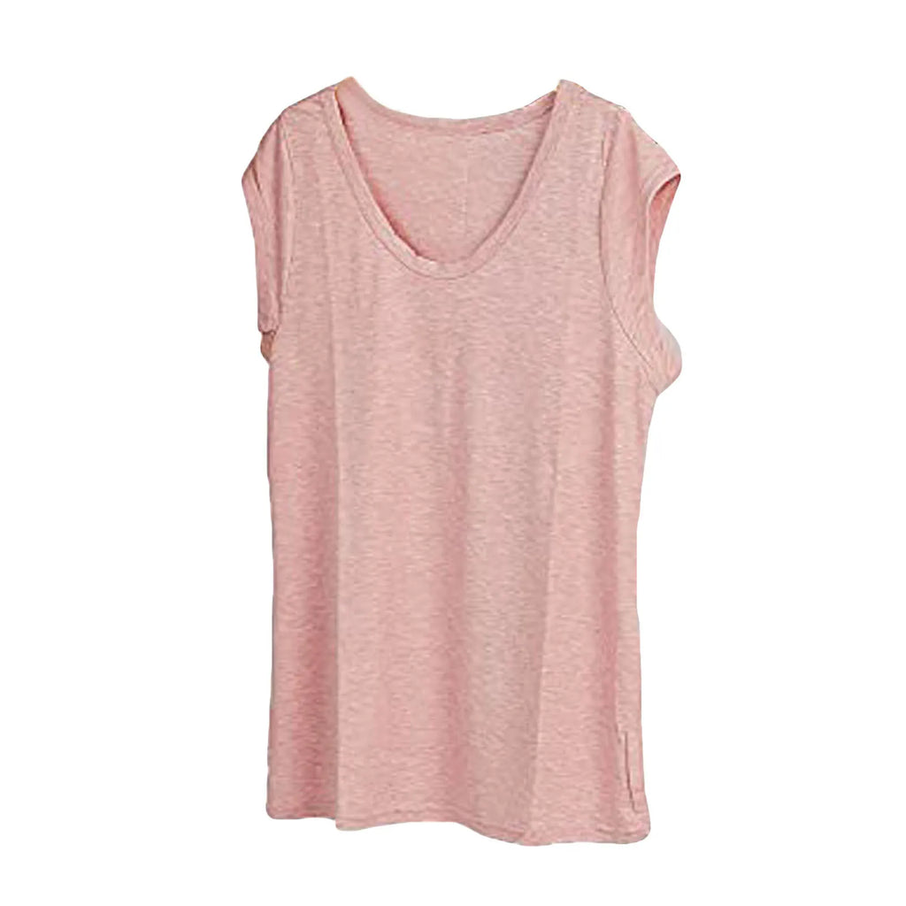 Summer Camisole Women'S V-Neck Vest Colored Cotton Solid Color T-Shirt Casual Sleeveless Vest Loose Top Fitted Vest Women'S Clot Oasis Select