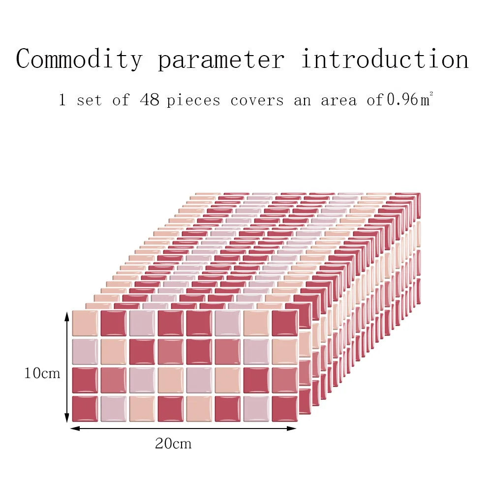 Home renovation crystal ceramic tile paste self-adhesive floor paste kitchen oil proof decoration sticker tile paste decoration Oasis Select
