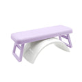 Foldable Manicure Arm Rest Stand Soft Sponge Cushion Pillow Holder Multifunctional Table Desk Support Mat Essential PracticeTool Oasis Select Purple