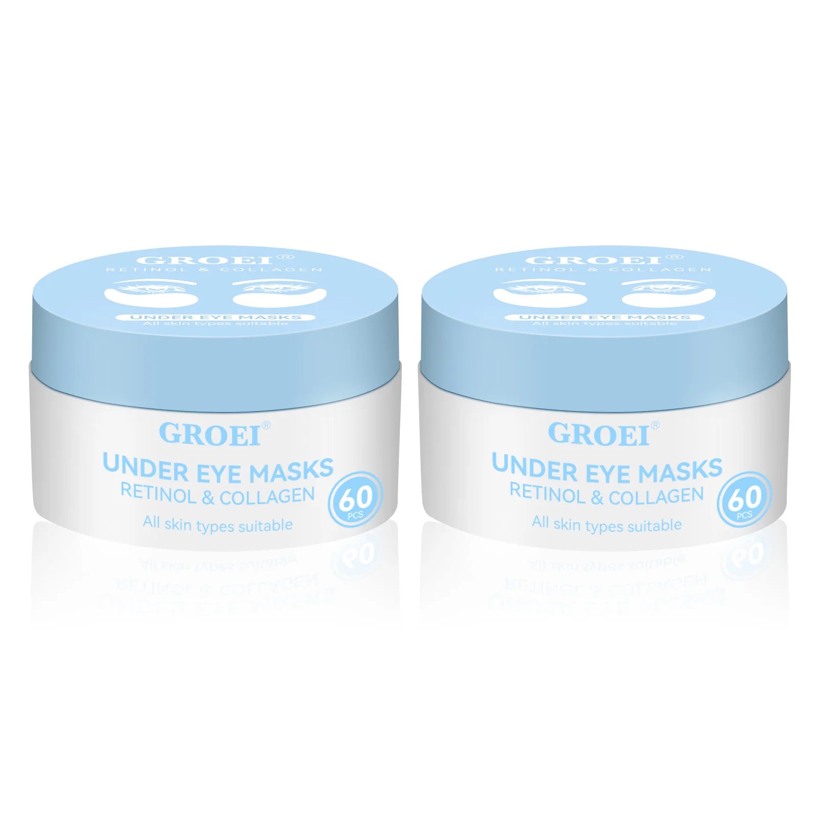 Retinol & Collagen Under Eye Masks - 60 Pcs Hydrating Eye Patches with Hyaluronic Acid & Vitamin E for All Skin Types 2025 new Oasis Select 320g