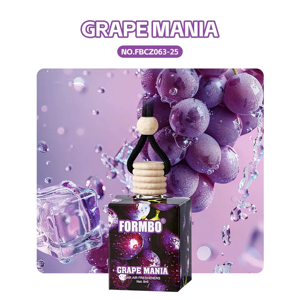 FORMBO Fruit Car Air Freshener Pendant | 4 Scents, 8ml Car Air Freshener Oasis Select 063 GRAPE MANIA