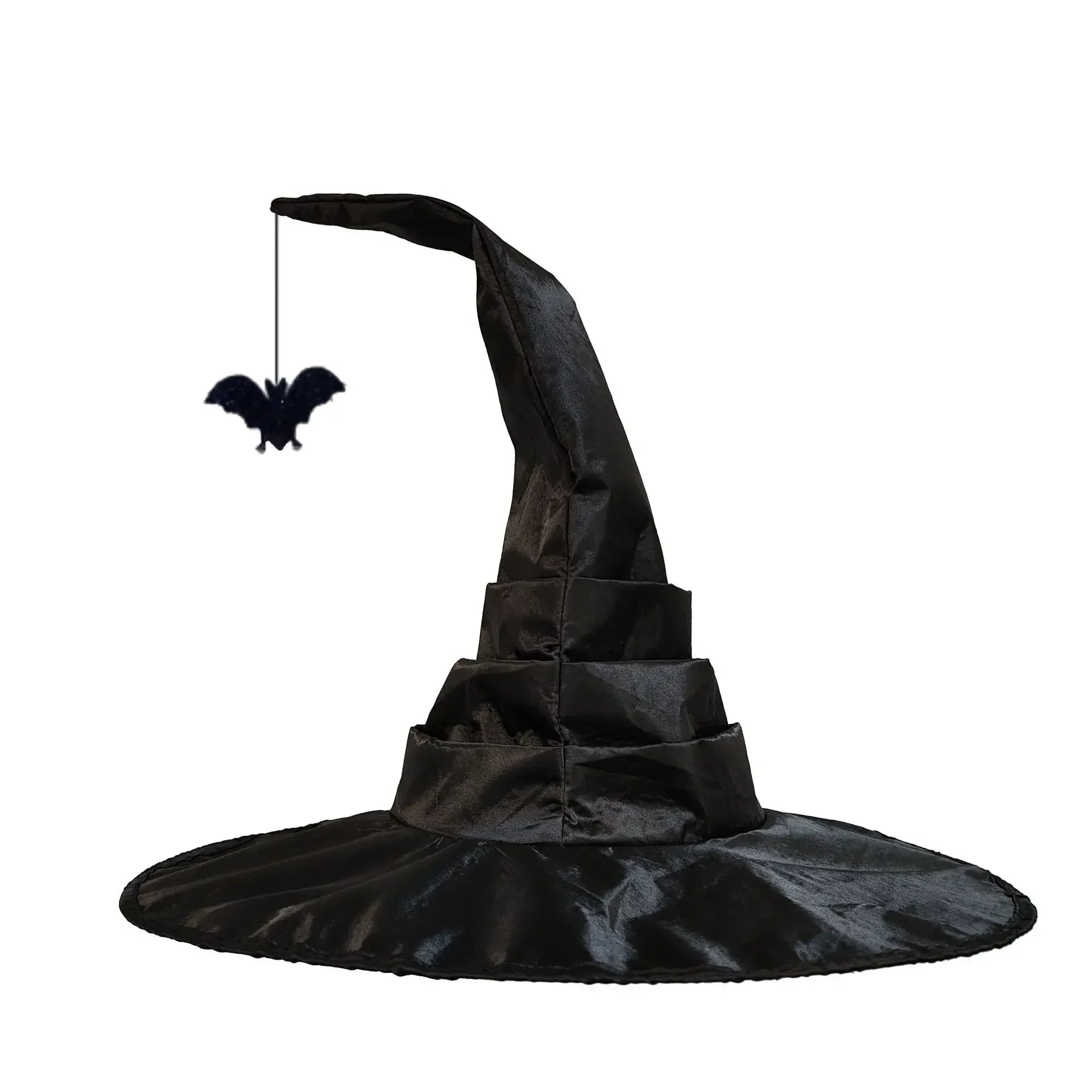 Halloween Witch Hats Black Folds Wizard Hat for Women Men Masquerade Party Cosplay Props Decoration Carnival Party Hats Oasis Select C-45x45cm