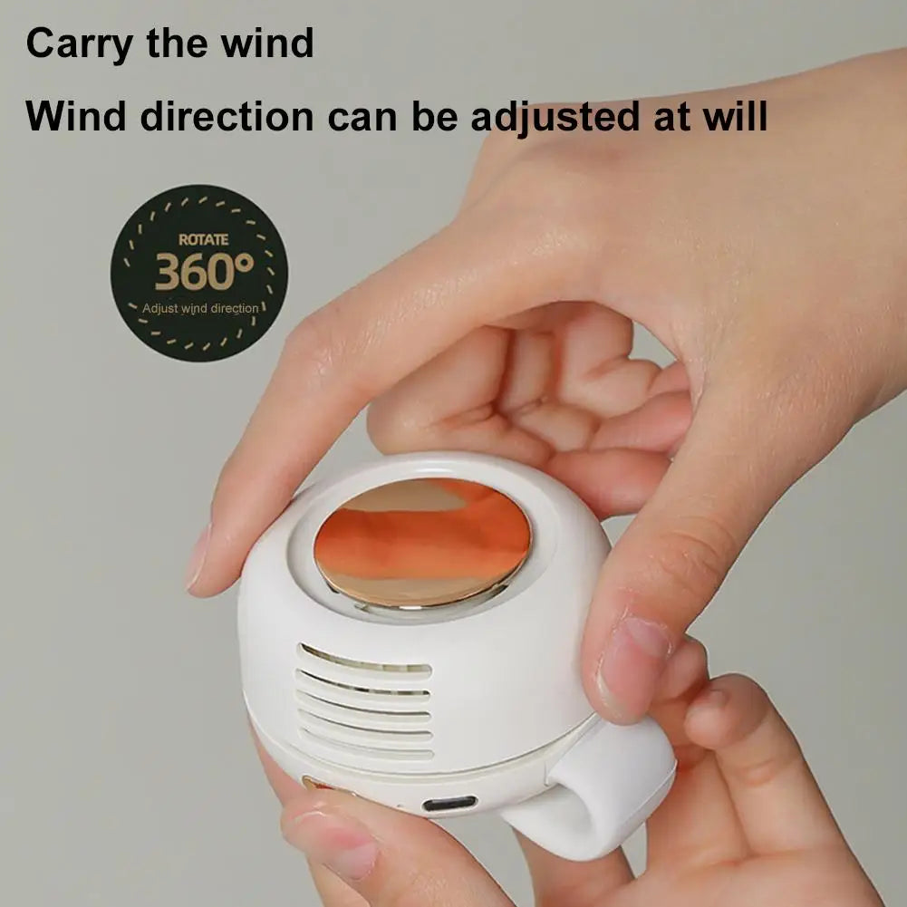Mini Portable Clip Fan Handheld Waist Hanging Leafless Fan Small Whirlwind Fan For Daily Outdoor Travel Oasis Select