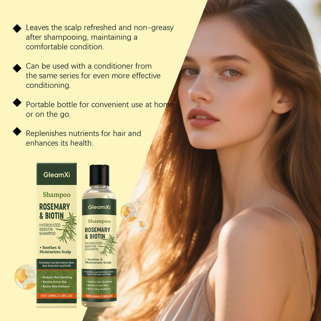Gleamxi Rosemary Biotin Shampoo – Hair Growth & Anti Hair Loss Hair Growth Shampoo Oasis Select