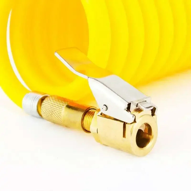 Portable Inflatable Pump for Car Tire Air Chuck Inflator Pump Valve Connector Clip-on Adapter Car Brass 6/8mm Tyre Wheel Valve Oasis Select