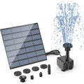 2.5W Solar Water Pump,with 6 Nozzles 1.2M Water Pipe,DIY Water Feature Garden Pond Bird Bath,Ideal Outdoor Fountain/Decoration Oasis Select 1.5W