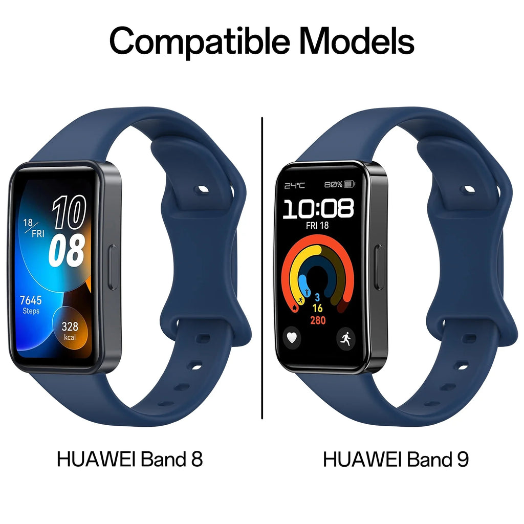 Soft Silicone Sport Strap for Huawei Band 8 & 9 Replacement Silicone Watch Strap Oasis Select