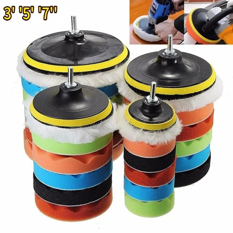 SLADE 8-Pc Car Polishing Pad Set – 3/5/7 Inch Buffing Kit Car Polishing Pad Set Oasis Select AB63-7 inches 8 Pcs