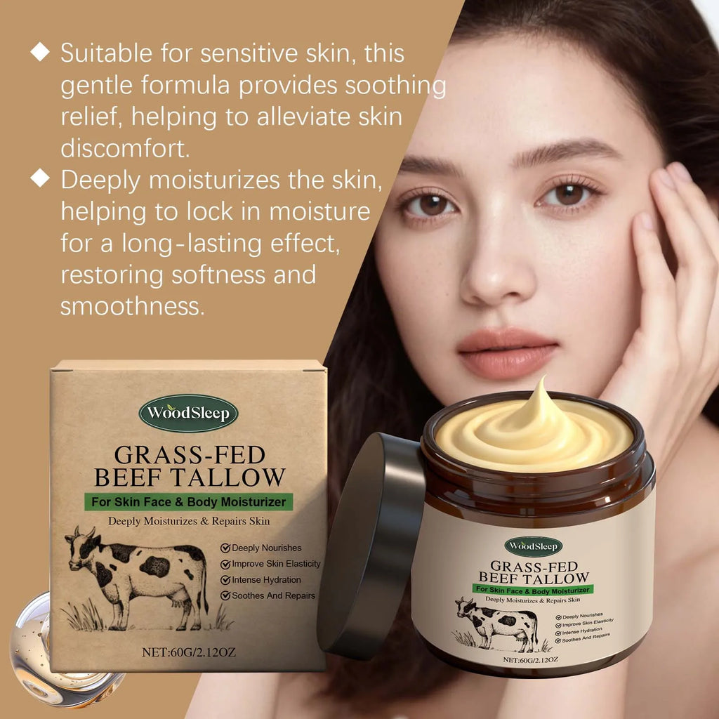 WOODSLEEP Tallow Balm – Natural Whipped Face & Body Cream Tallow Face Balm Oasis Select