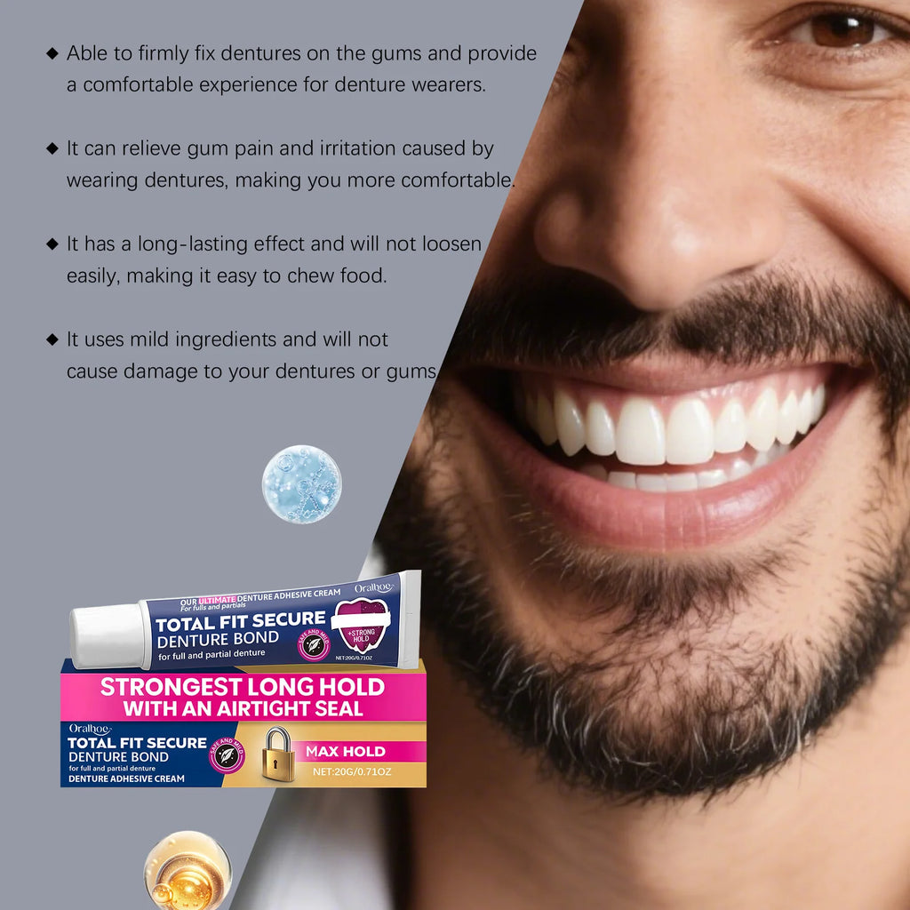 Oralhoe Denture Adhesive Cream – Full & Partial Dentures 20g