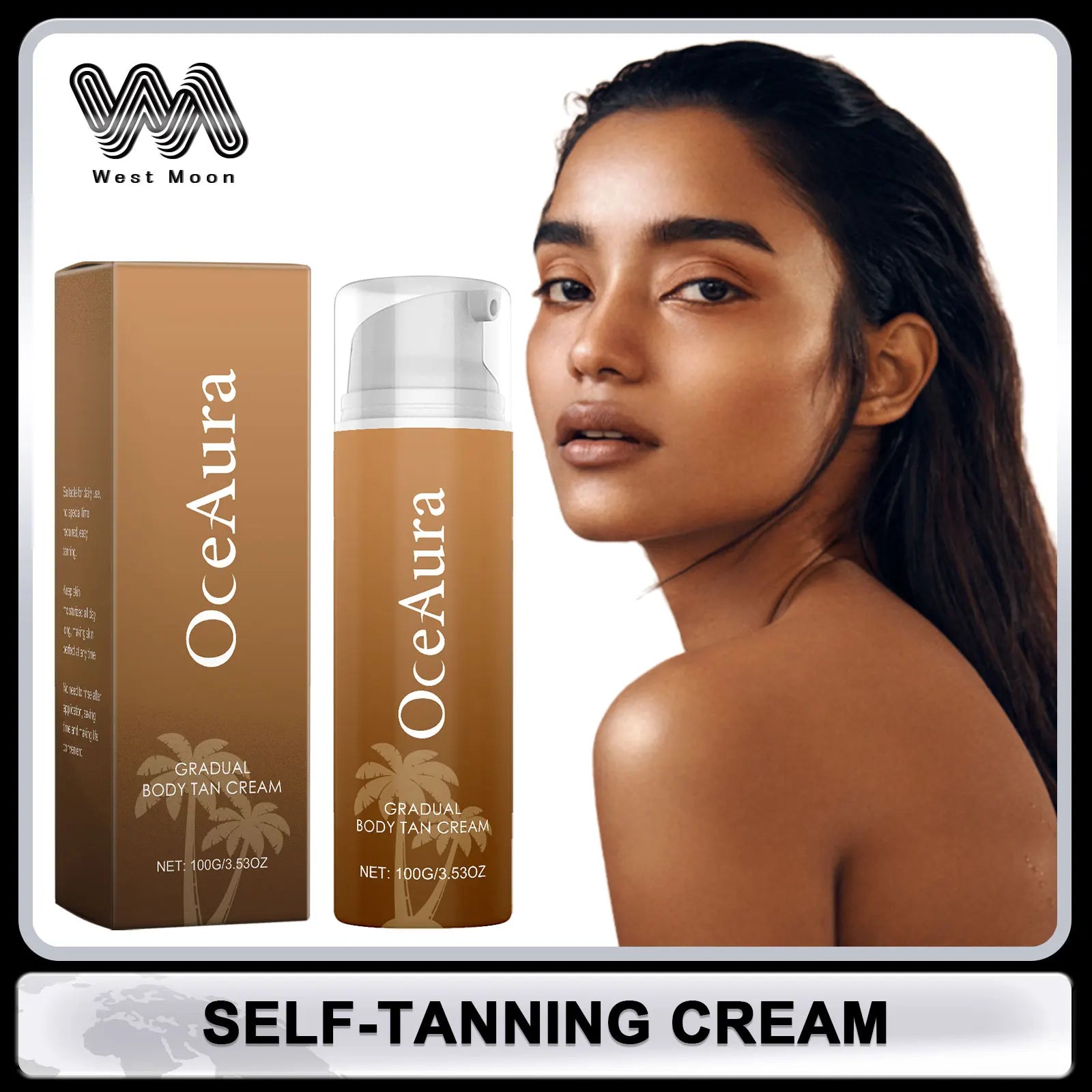 Self Tanning Cream Accelerator Booster for Face Body Sunbed Cream Even Skin Tone Prevent Sunburn Bronzer Sunless Tanning Product Oasis Select