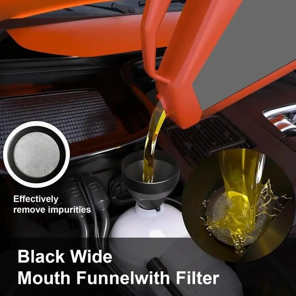 Fueling Funnel Set Plastic Oil Funnel With Nut Retractable Pipe For Car Motorcycle Home Kitchen Function Plastic Funnel Oasis Select