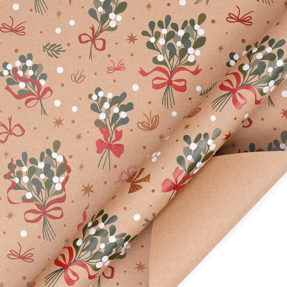 1roll Gift Wrapping Paper ChristmasTree Santa ClausWrapping Paper Birthday Gift Wrapping Paper Christmas Wrapping Paper Handmade Oasis Select Style 14