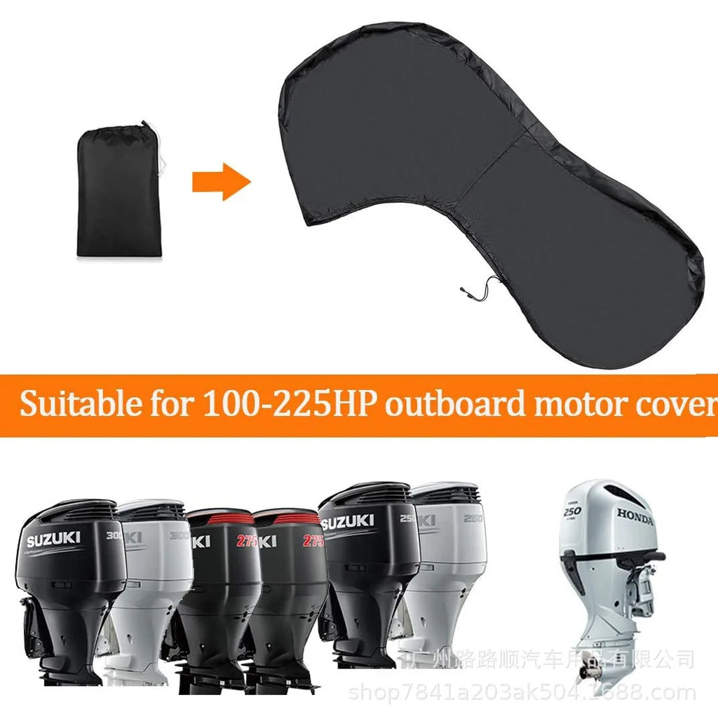 600D Boat Boat Motor Cover Waterproof UV-Proof Full Outboard Motor Cover Fade Crack Resistant Heavy-Duty Engine Protector Canvas Oasis Select