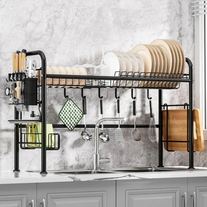 Kitchen Sink Shelf Kitchen Utensils Knife Holder Tableware Drain Holder Bowl Holder Countertop Dish Storage Rack Oasis Select
